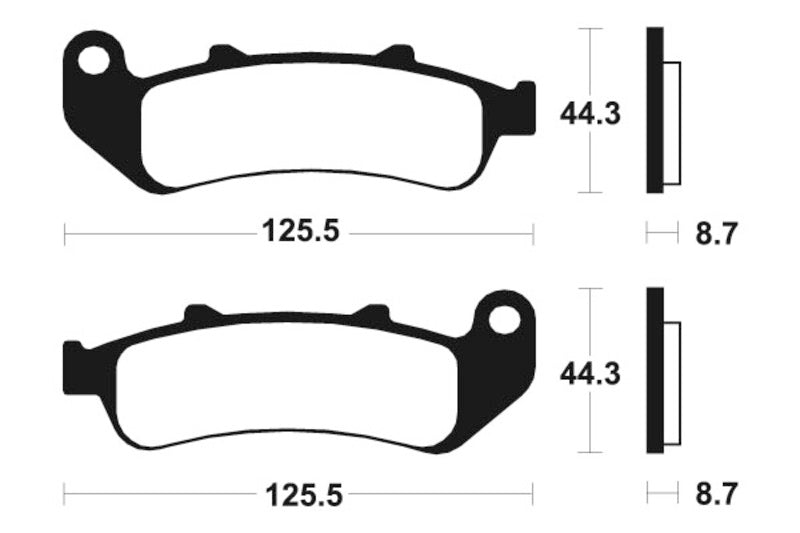 Výkon Tecnium Street Sintered Metal Brzdové destičky - MR185 1023051