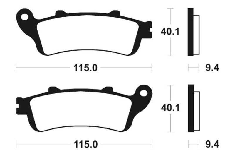 Výkon Tecnium Street Sintered Metal Brzdové destičky - MR222 1023058