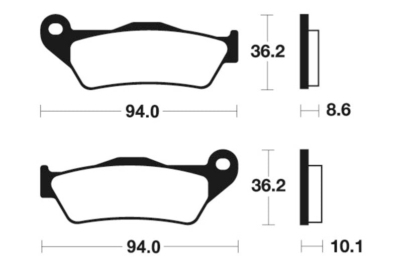 Výkon Tecnium Street Sintered Metal Brzdové destičky - MR242 1023063