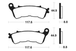 Tecnium Street Performance Sintered Metal Brake Pads - MR328 1023076