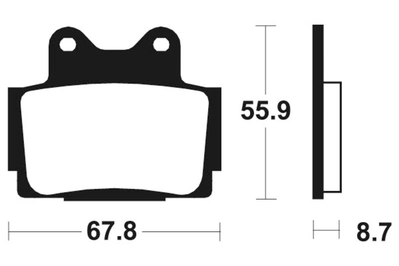 Výkon Tecnium Street Sintered Metal Brzdové destičky - MR70 1023098