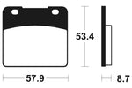 Výkon Tecnium Street Sintered Metal Brzdové destičky - MR77 1023101