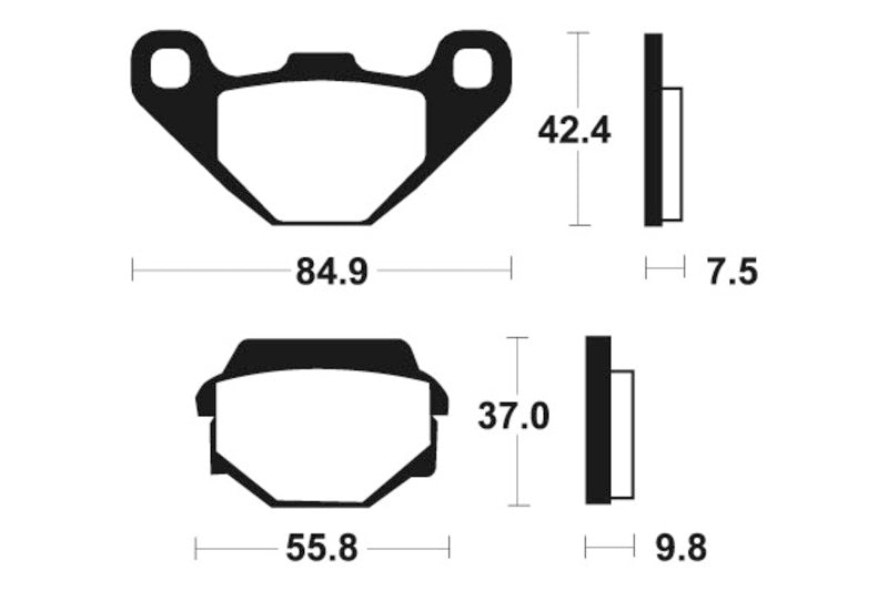 Výkon Tecnium Street Sintered Metal Brzdové destičky - MR86 1023102