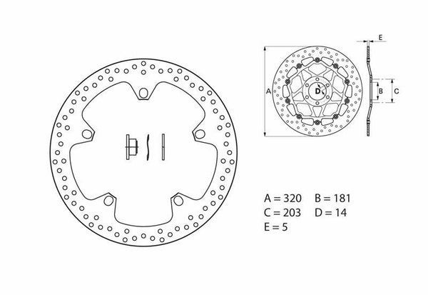 Brembo sériové kolo fixní brzdový disk 168b407d7