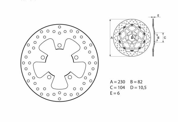 Brembo sériové kolo fixní brzdy 68B40761
