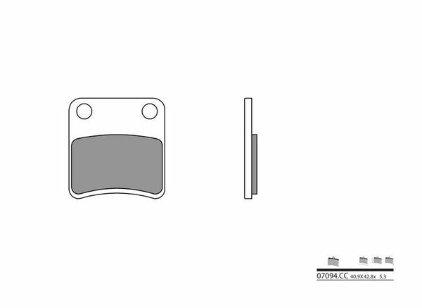 Brembo Scooter Carbon Ceramic Brake Pads - 07092cc 07092