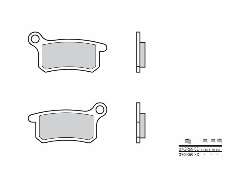 BREMBO Off-Road Sintered Metal Brake pads - 07GR69SD 07GR69SD