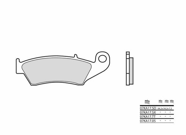 Brembo Off -Road Sintered Metal Brzdové destičky - 07KA17SD 07KA17SD