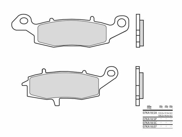 Brembo Street Sintered Metal Brzdové destičky - 07KA18SA 07KA18SA