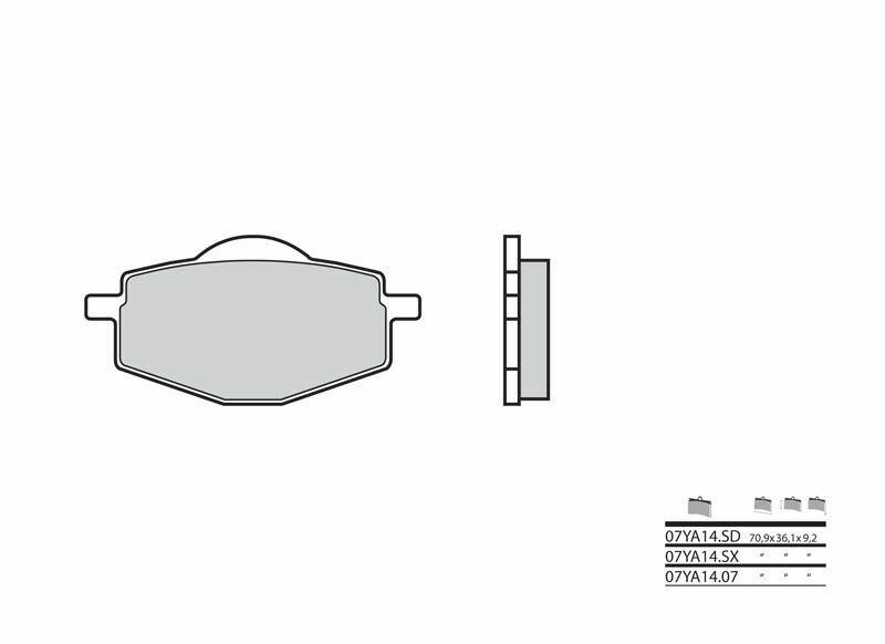 BREMBO Off-Road Sintered Metal Brake pads - 07YA14SD 07YA14SD