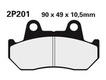 NISSIN Street Semi-Metallic Brake pads - 2P-201NS 2P-201NS