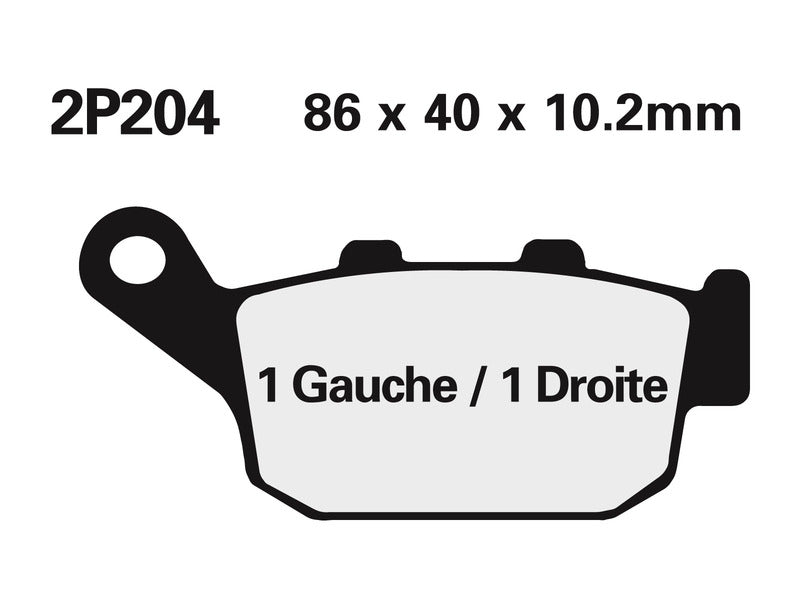 NISSIN Street poloměděné brzdové destičky - 2P-204NS 2P-204NS 