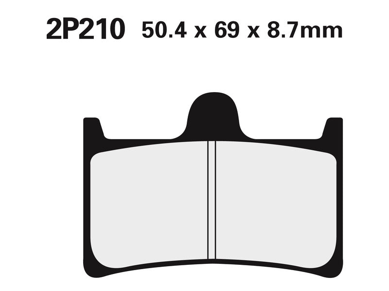 NISSIN Street Poloměděné brzdové destičky - 2P-210NS 2P-210NS 