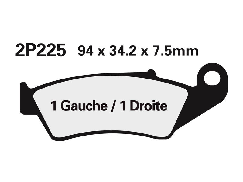 NISSIN Street Semi-Metallic Brake pads - 2P-225NS 2P-225NS