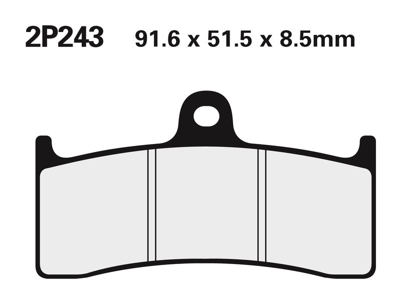 NISSIN Street /Off-Road sinterované kovové brzdové destičky - 2P-243ST 2P-243ST 