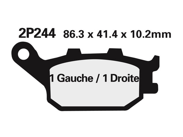 NISSIN Ulicové polometalické brzdové destičky - 2P-244NS 2P-244NS 