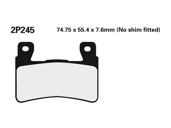 Nissin Street Semi-Metal Braked Pads-2P-245ns 2P-245ns