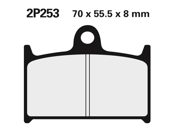 Nissin Street Semi-Metal Braked Pads-2P-253ns 2P-253ns