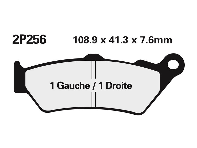 NISSIN Ulicové polometalické brzdové destičky - 2P-256NS 2P-256NS 