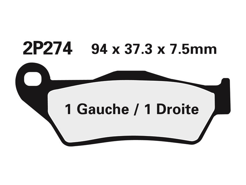 NISSIN Off-Road poloměděné brzdové destičky - 2P-274GS 2P-274GS 