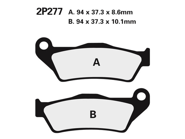Nissin Street Semi-Metal Braked Pads-2P-277ns 2P-277ns