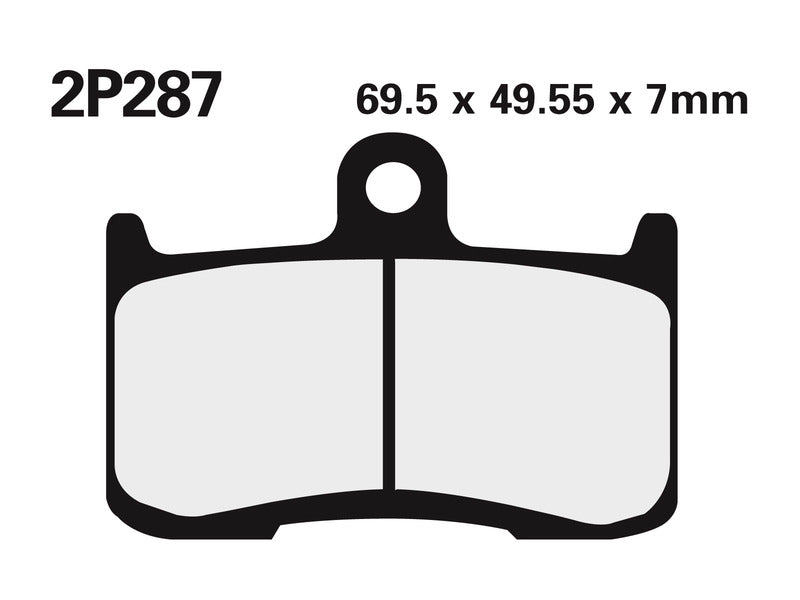 NISSIN Ulice /Terén Sinterované kovové brzdové destičky - 2P-287ST 2P-287ST 