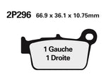 NISSIN Ulice /Terén Sinterované kovové brzdové destičky - 2P-296ST-MX 2P-296ST-MX 