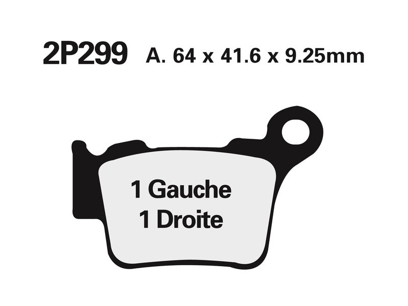 NISSIN Street /Off-Road Sinterované kovové brzdové destičky - 2P-299ST 2P-299ST 