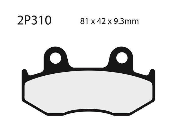 Nissin Street Semi-Metal Braked Pads-2P-310NS 2P-310NS