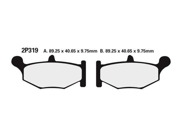 Nissin Street Semi-Metal Braked Pads-2P-319ns 2P-319ns