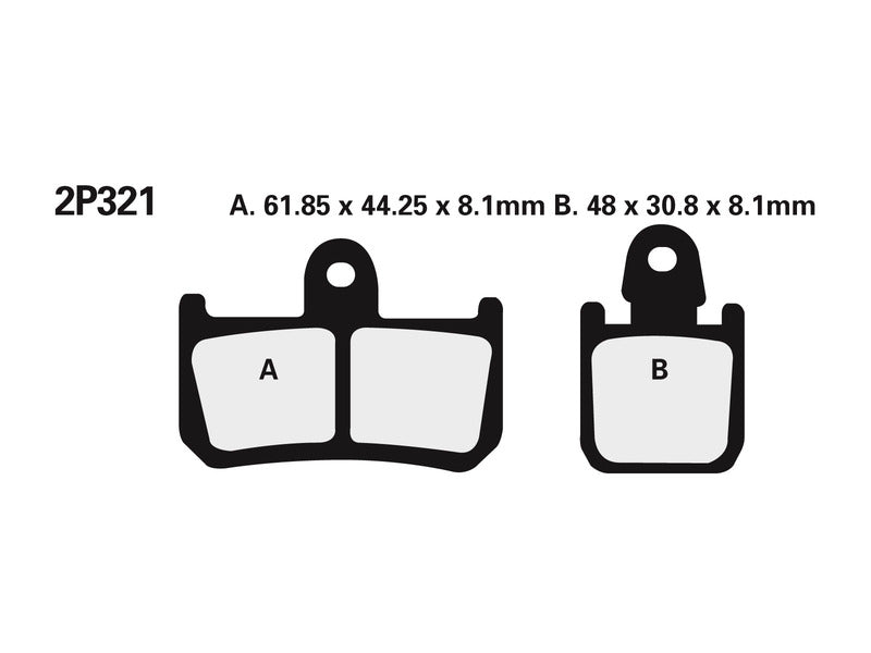 NISSIN Ulice /Terén Sinterované kovové brzdové destičky - 2P-321ST 2P-321ST 