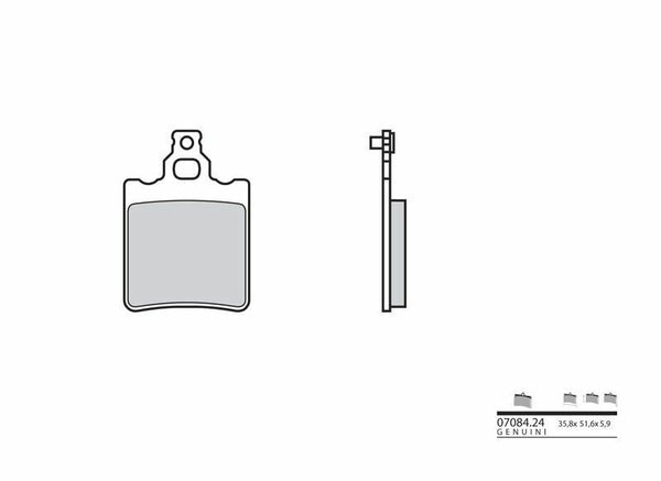 Brembo skutečné uhlíkové keramické brzdové destičky - 0708424 0708424