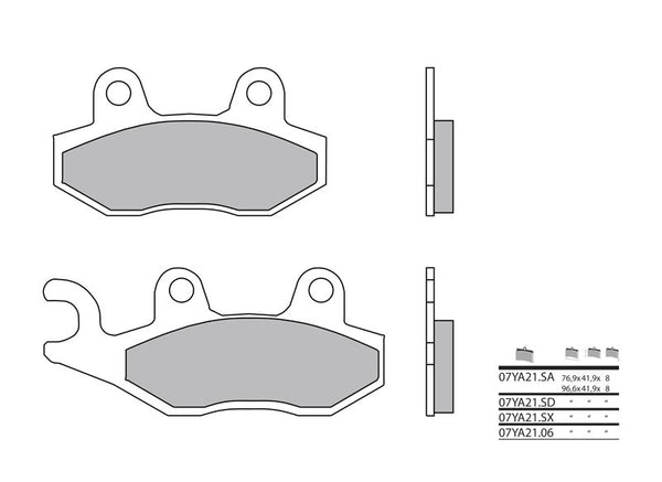 Brembo Street Sintered Metal Brzdové destičky - 07ya21la 07ya21la