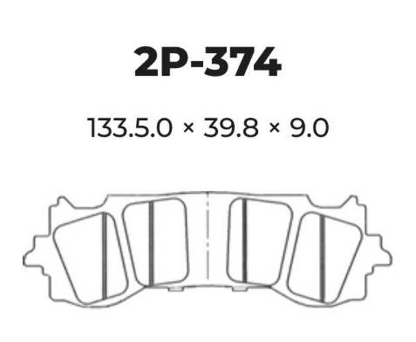 NISSIN Ulice /Terén Sinterované kovové brzdové destičky - 2P-374ST 2P-374ST 
