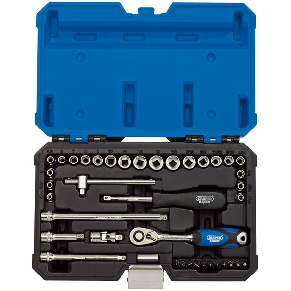DRAPER Metric & Inch 1/4 ”Sockets & Ratche Set (40 Pieces) 16445.0