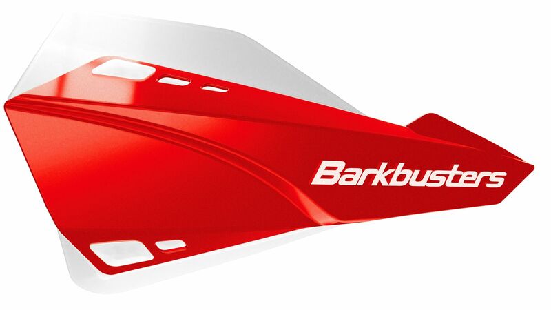 Barkbusters Saber Handguard Nastavil univerzální horu Red/White SAB-1rd-2-WH