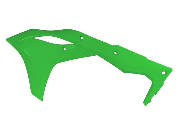 Radiátor RaceTech pokrývá zelenou kawasaki kx250f r-cvkxfve0017