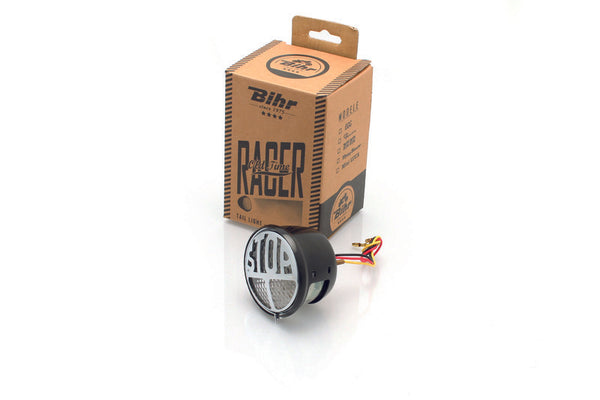 Bihr Dum-Dum Clear Led Street Legal Black Vintage Rearar Light6d799W091b