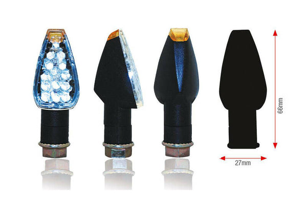 Bihr Design LED Blinkers - Short Black Universal | 008-1