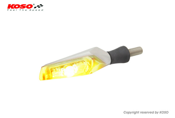 Koso Mars LED blinkers - stříbro/průhledné | HE103S00 (kousky)