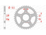 AFAM Steel Standardní zadním sprockem 10215 - 520