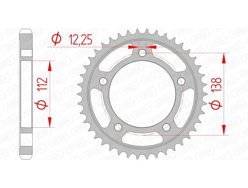 AFAM Steel Standard Back Sprock 10508 - 530