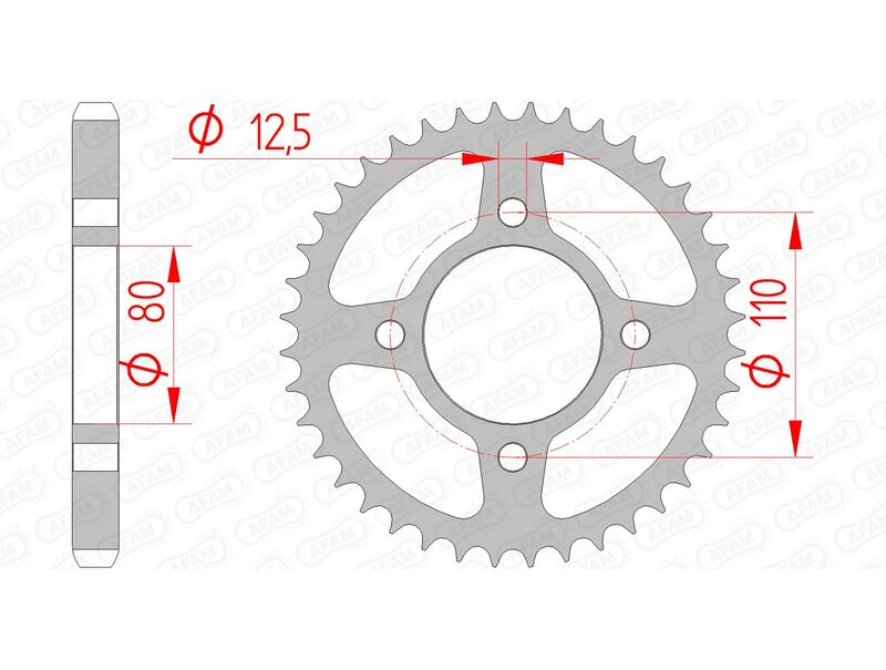 Afam Steel Standard Back Sprock 10603 - 530