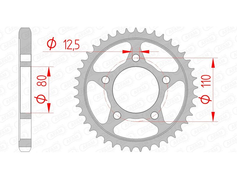 Afam Steel Standard Back Sprock 10605 - 530