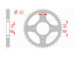 AFAM Steel Standardní zadním Sprock 12200 - 428