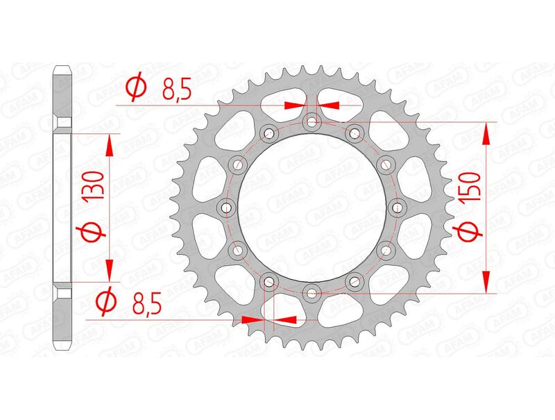 AFAM Steel Standard Back Sprock 12323 - 520