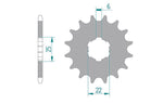 AFAM Steel Standard Front Sprocket 20100 - 420 för Honda MTX 50 och NSR 50. Hållbart framdrev i stål med exakta mått för optimal prestanda.