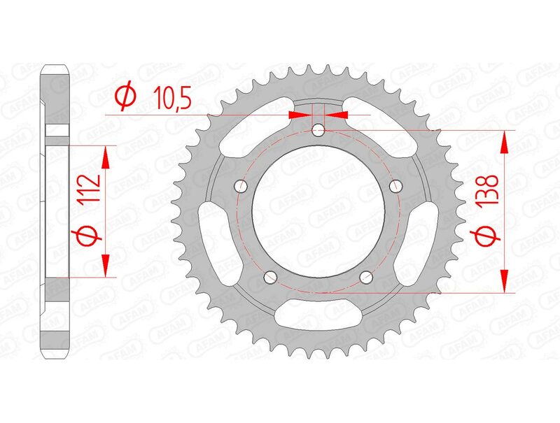 Afam Steel Standard Back Sprock 12607 - 530