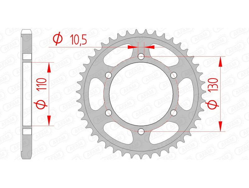 Afam Steel Standard Back Sprock 12815 - 525