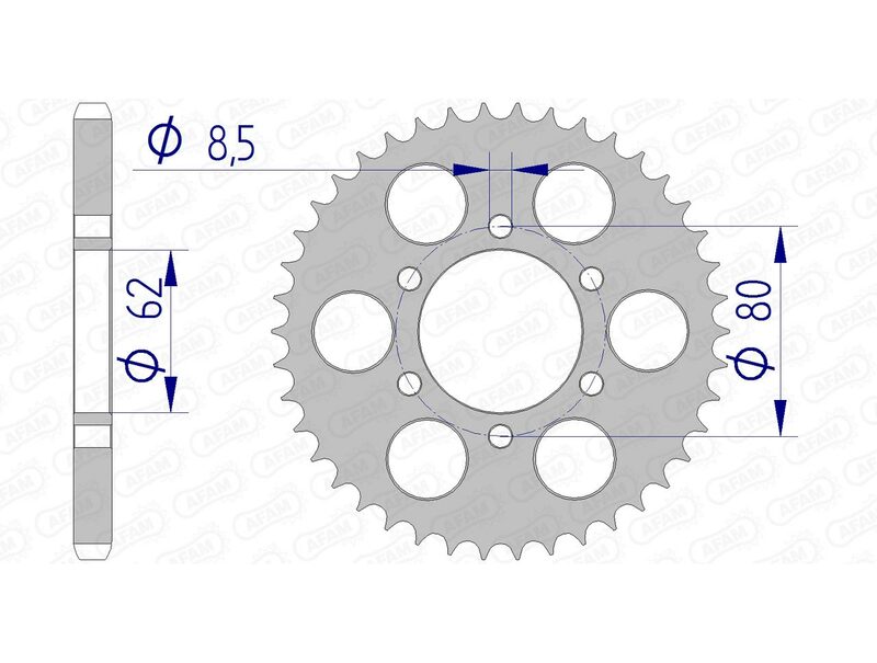 AFAM Aluminium Ultra -LIGHT HARD Elonaivied Back Spropet 13208 - 428